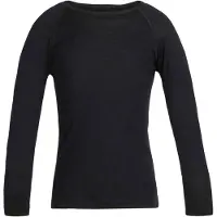 Icebreaker Ondershirt Kids 200 Oasis LS Crewe Black-Maat 128