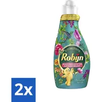 Robijn 2 x Collections - Wasverzachter - Paradise Secret - 1,25L - 50 Wasbeurten - Wasverzachter - Wasparfum - Zijdezacht - Luxe Was - Botanische Wasverzachter