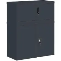 vidaXL Archiefkast 90x40x110 cm staal antracietkleurig