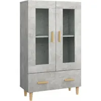 vidaXL Hoge kast, betonkleur, 70x31x115 cm, houtvezelplaat