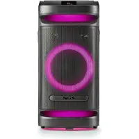 NGS WILD SPACE 1: 900W Feestluidspreker BT/TWS, USB/AUX, LED, trolley, 6u batterij.