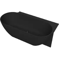 Arcqua Havana Back To Wall Ligbad Rechts 170x80 cm Mat Zwart