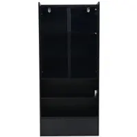 MODFU Vitrinekast - Hoog Model - Zwart - 80 X 34 X 180 Cm