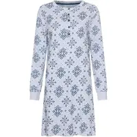 Rebelle Nachthemd 'Snowy Sparkles' donkerblauw / lichtgrijs