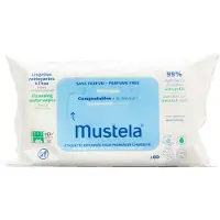 Mustela Reinigende Doekjes Water Zonder Parfum 60 St Doekjes