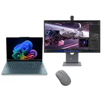 Lenovo Yoga Pro 9i 16 + Yoga Pro 27UD OLED Monitor & Yoga Bluetooth Silent Mouse Intel Core Ultra 9 285H-processor E-cores tot 4,50 GHz en P-cores tot 5,40 GHz, Windows 11 Home 64, 1 TB SSD M.2 2242