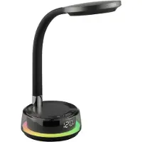 Brilliant Moonglow - Tafellamp - LED 12W - 790lm - RGB - CCT - 3 steps dimbaar - USB - Klok - Zwart