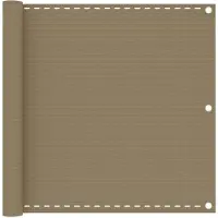 vidaXL Balkonscherm 90x500 cm HDPE taupe