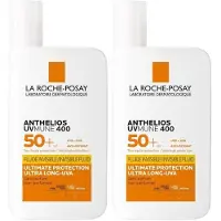 La Roche-Posay Anthelios Uvmune 400 Onzichtbare Zonnebrand Fluide SPF 50+ | Zeer Hoge Bescherming | Alle Huidtypes 2x50 ml Zonnecrème
