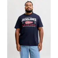 Jack & Jones T-shirt Plus Size donkerblauw opdruk