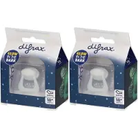 Difrax Fopspeen Dental Glow in the Dark 18 Maanden+ 2x1 St