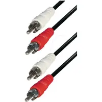 MaxTrack Tulp stereo kabel | zwart | 20 meter