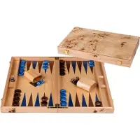 Longfield 18" Backgammon blauw & bruin trangle -