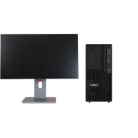 Lenovo ThinkStation P2 TWR G2 U7 16 x2 + ThinkVision P27QD-40 27 QHD Docking Intel Core Ultra 7 265 vPro-processor E-cores tot 4,60 GHz en P-cores tot 5,20 GHz, Windows 11 Pro 64, 1 TB SSD TLC Opal