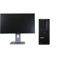 Lenovo ThinkStation P3 TWR G2 U9 32G x2 + ThinkVision P24QD-40 23,8 QHD Docking Intel Core Ultra 9 285K vPro-processor E-cores tot 4,60 GHz en P-cores tot 5,50 GHz, Windows 11 Pro 64, 1 TB SSD M.2
