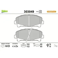 Valeo 303049 Remblokken