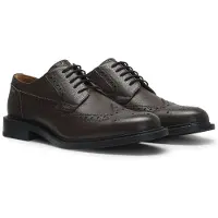 HUGO Leren veterschoenen met broguedetails Maat 43