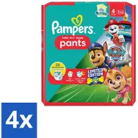 Pampers 4 x – Luierbroekjes – Baby Dry Pants Paw Patrol Maat 4 – 25 Luiers - Baby Luier - Luierbroek - Droge Luier - Luier Voor Baby - Luier Broek