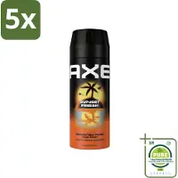 Axe 5 x – Deodorant – Sunset Fresh – 150 ml - Grootverpakking - Frisheid - Lichaamsgeur - Zink - Zink Zap - Citrusgeur