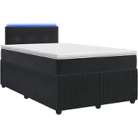 vidaXL Boxspringbed met matras, zwart, 120 x 190 cm, fluweel
