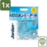 Jordan 1 x Flosser 3-in-1 50 stuks per verpakking- 3-in-1 Flosser - Mondhygiëne - Flosdraad - Tandenstoker - Tongschraper