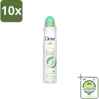 Dove 10 x Deodorant Spray - Peer & Aloë Vera - 200 ml - Grootverpakking - Deodorant Spray - Anti-transpirant - - Peer & Aloë Vera - 72 Uur Bescherming