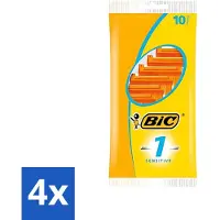BIC - Scheermesjes - Voor de gevoelige huid - Enkele scheermesjes - Wegwerpscheermesjes - 10 scheermesjes - Voordeelverpakking - 4 stuks