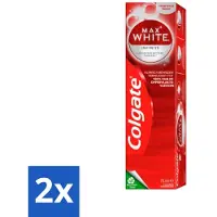 Colgate 2 x – Max White Infinite – Tandpasta – 75 ml - Witte Tanden - Tandpasta - Anti-vlekken - Tandgezondheid - Glazuur Beschermen