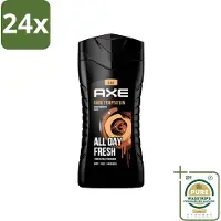 Axe - 3-in-1 Douchegel - Dark Temptation - Dark Chocolate - 250 ml - Voordeelverpakking - 24 stuks - Chocolade Geur - Douchegel voor lichaam