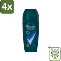 Rexona Men - Deodorant Roller - Advanced Protection Dry Cobalt - Langdurige Frisheid - 50 ml - Voordeelverpakking - 4 stuks - Zweet - Geur