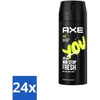 Axe 24 x - Deodorant Bodyspray - 48hrs Fresh - You - Cool Vetiver & Amber - 150 ml - Deodorant - Deodorant Spray - - 48 Uur Bescherming - Geurbestrijding