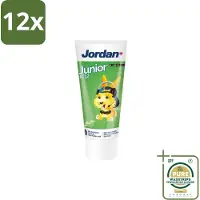 Jordan - Junior - Tandpasta - 6-12 jaar - 50 ml - Voordeelverpakking - 12 stuks - Fluoride 1450 ppm - Wisselgebit bescherming