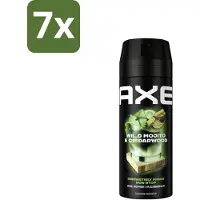 Axe 7 x - Deodorant Bodyspray - 48hrs Fresh - Green Mojito & Cedarwood - 150 ml - 48 Uur Frisheid - Deodorant Spray - Geur Bestrijding - Frisse Geur - Cederhout