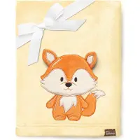 Be Mammy Babydeken - Dekbed - Kinderdeken - Wiegdeken - Dekentje Baby - 76 x 102 cm - Geel - vos - BE-BE20-168-BBL