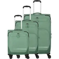 Travelite Startset - 3-delige set koffers met 4 wielen (saliegroen)