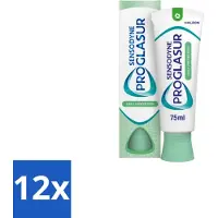 Sensodyne 12 x - Tandpasta - ProGlasur Daily Protection - Dagelijkse Bescherming - 75 ml - Tandpasta - Tandglazuur - Tanderosie - Fluoride - Gevoelige Tanden