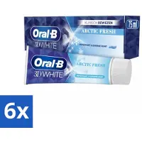 Oral-B - 3D White Arctic Fresh - Tandpasta - Voor Frisse Adem - Witte Tanden - Voordeelverpakking 6 x 75ml