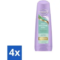 Andrélon 4 x – Conditioner – Volume Boost – 200 ml - Volume Boost Haar - Kokos Conditioner - Futloos Haar - Luchtig Haar - Volume Haar