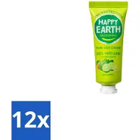 Happy Earth 12 x – Deodorant Cream – 100% Natuurlijk Bergamot – 40 ml - Natuurlijke Deodorant - Bergamot Deodorant - Aluminiumvrije Deodorant - Vegan Deodorant - Huidvriendelijke Deodorant