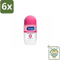 Sanex – Deodorant Roller – Dermo Care 48H Antiperspirant - 50 ml - Voordeelverpakking - 6 stuks - Huidverzorging - Zweetvermindering