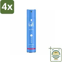 Taft - Ultra 4 - Haarspray - Langdurige fixatie - 250 ml - Voordeelverpakking - 4 stuks - Ultra Strong - Langdurige fixatie