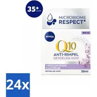 Nivea 24 x – Dagcrème – Q10 Power Sensitive SPF 15 – 50 ml - Gevoelige Huid - Anti-aging - Rimpelverlichting - SPF 15 - Dagcrème