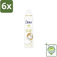 Dove Deodorant Spray - Advanced Care - Kokos & Jasmijnbloem - 150 ml - Voordeelverpakking - 6 stuks - Deodorant spray - Anti-transpirant