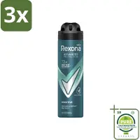Rexona 3 x Men - Deodorant Spray - Sensitive - Zachte Bescherming - 150 ml - Grootverpakking - Deodorant - Antitranspirant - Gevoelige Huid - Langdurige Bescherming - Alcoholvrij