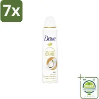 Dove 7 x Deodorant Spray - Advanced Care - Kokos & Jasmijnbloem - 150 ml - Grootverpakking - Deodorant Spray - Anti-transpirant - Kokos - Jasmijn - Langdurige Frisheid