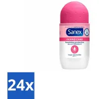 Sanex 24 x – Deodorant Roller – Dermo Care 48H Antiperspirant - 50 ml - Antiperspirant 48h - Roll-on Antiperspirant - Huidverzorging - Zweetvermindering - Geurvermindering