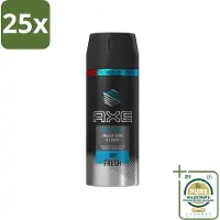 Axe 25 x - Deodorant Bodyspray - 48hrs Fresh - Ice Chill - Frozen Mint & Lemon - 150 ml - Grootverpakking - Ice Chill - Deodorant Bodyspray - 48h Fresh - Bevroren Munt En Citroen - Geurbestrijding