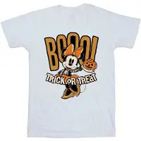Disney Meisjes Boo Trick Or Treat Minnie Mouse Katoenen T-Shirt (Wit)