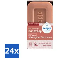 Seepje 24 x - Handzeep - Duurzaam & Milieuvriendelijk - Vetiver met Cederhout - 120 gr - Handzeep - Vaste Zeep - Biologische Zeep - Duurzame Zeep - Milieuvriendelijke Zeep