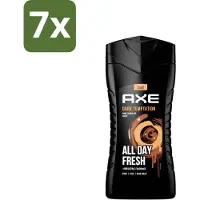 Axe 7 x - 3-in-1 Douchegel - Dark Temptation - Dark Chocolate - 250 ml - Douchegel - 3-in-1 - Lichaam - Gezicht - Haar